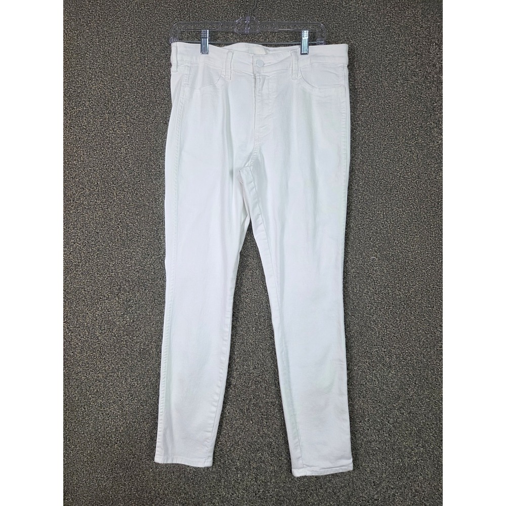 H&M Skinny Jeans Womens Size 10 White High Rise Stretch Denim Pants